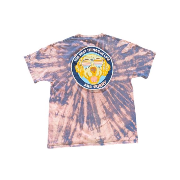 Love & Pineapples Dog with Sunglasses Bleached Tee - Picture 1 of 4